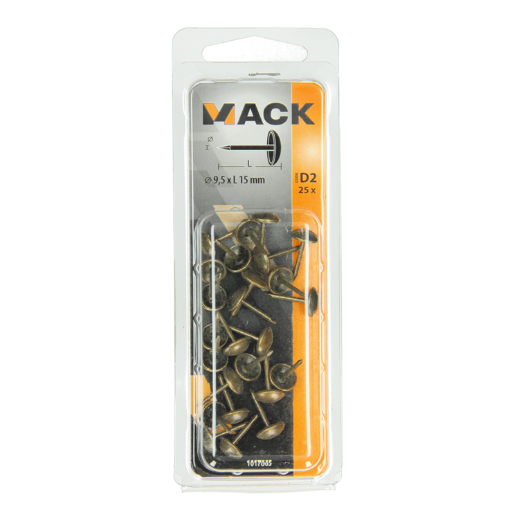 Mack 1017865 - clou de garniture Renaissance en acier 25 pcs 9,5x15 mm | 10 pièces