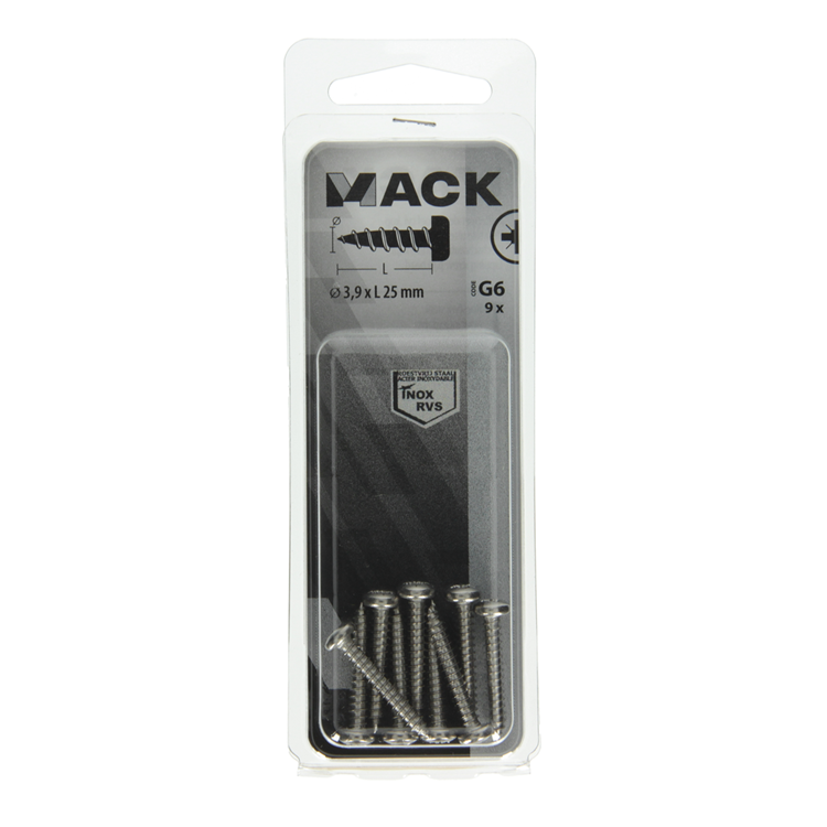 Mack 1019787 - vis autotaraudeuse culasse A2 9 pcs 3,9 x 25 mm | 10 pièces