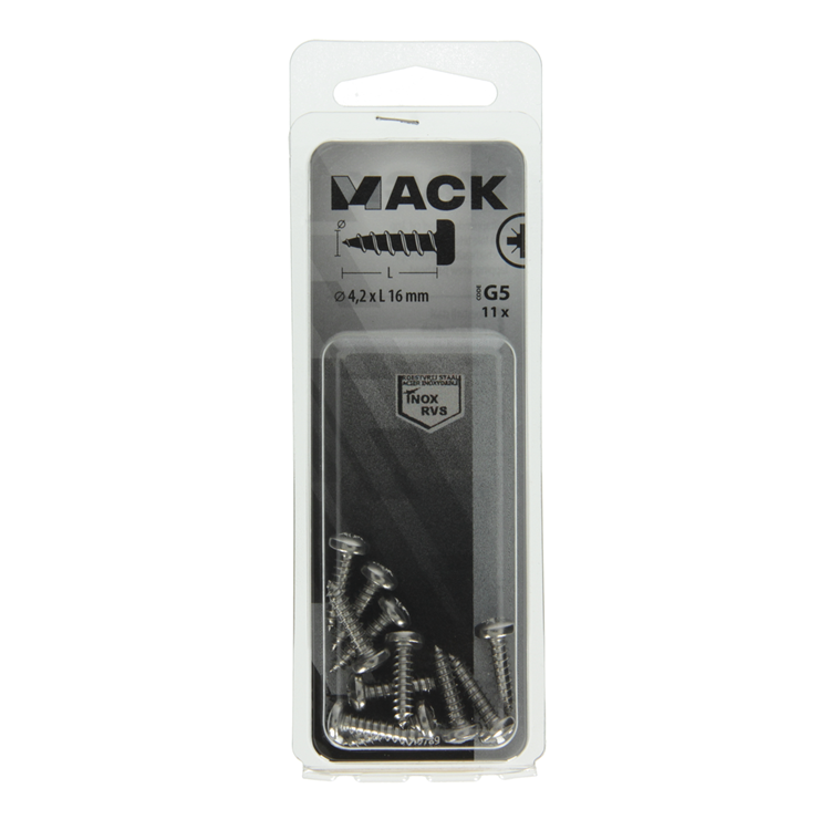 Mack 1019789 - culasse à vis autotaraudeuse A2 11 pièces 4,2 x 16 mm | 10 pièces