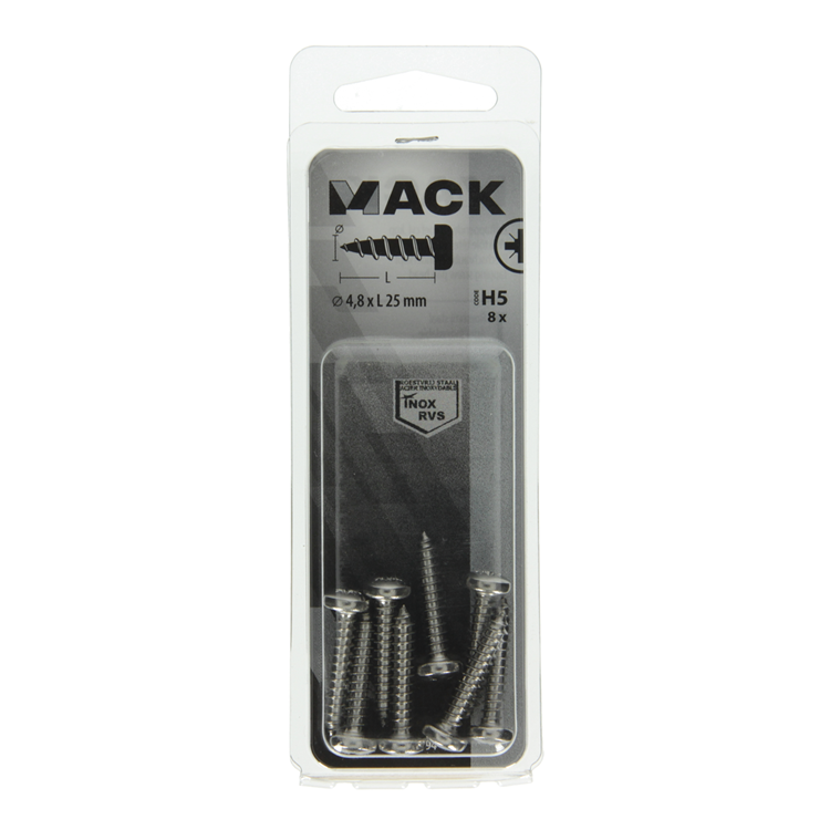Mack 1019794 - vis autotaraudeuse culasse A2 8 pcs 4,8 x 25 mm | 10 pièces