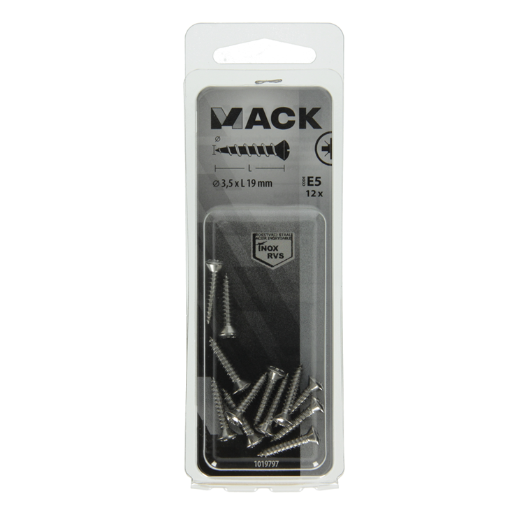 Mack 1019797 - vis autotaraudeuse à tête sphériquea2 12pcs 3,5 x 19 mm | 10 pièces