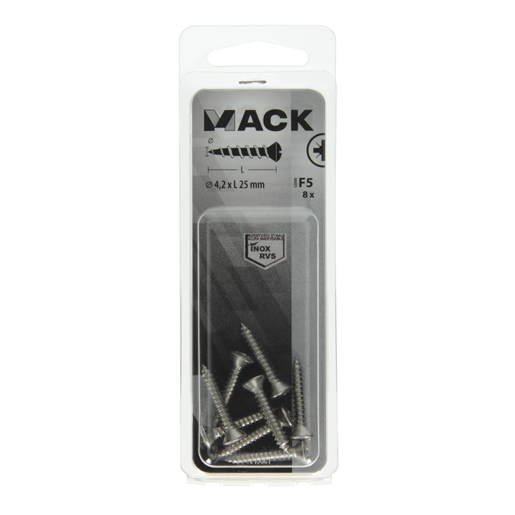Mack 1019801 - vis autotaraudeuse à bille fx.heada2 8pcs 4,2 x 25 mm | 10 pièces