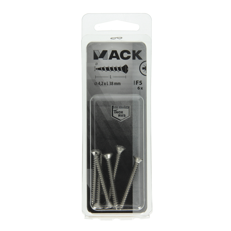 Mack 1019802 - vis autotaraudeuse à bille fx.heada2 6pcs 4,2 x 38 mm | 10 pièces