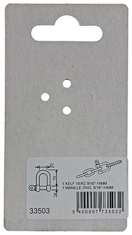 Mack 1008473 - 1 chanfrein droit 14mm galvanisé | 10 pièces