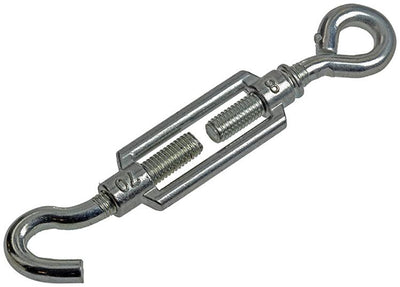 Mack 1008475 - 2 œillets tendeurs + crochet m8 x 70mm galvanisé | 10 pièces