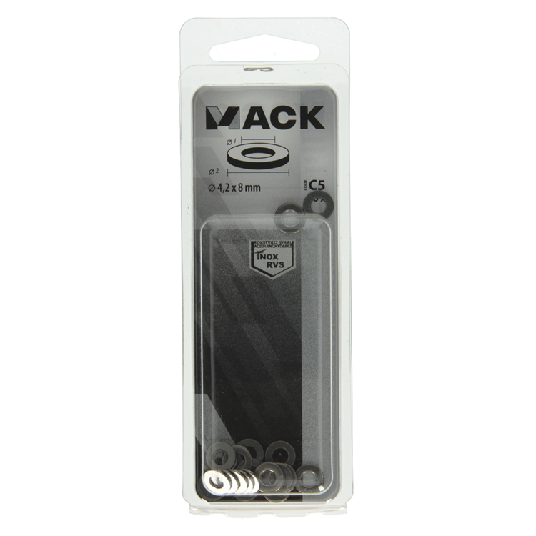 Mack 1019870 - rondelle inox a2 20 pcs m4 | 10 pièces