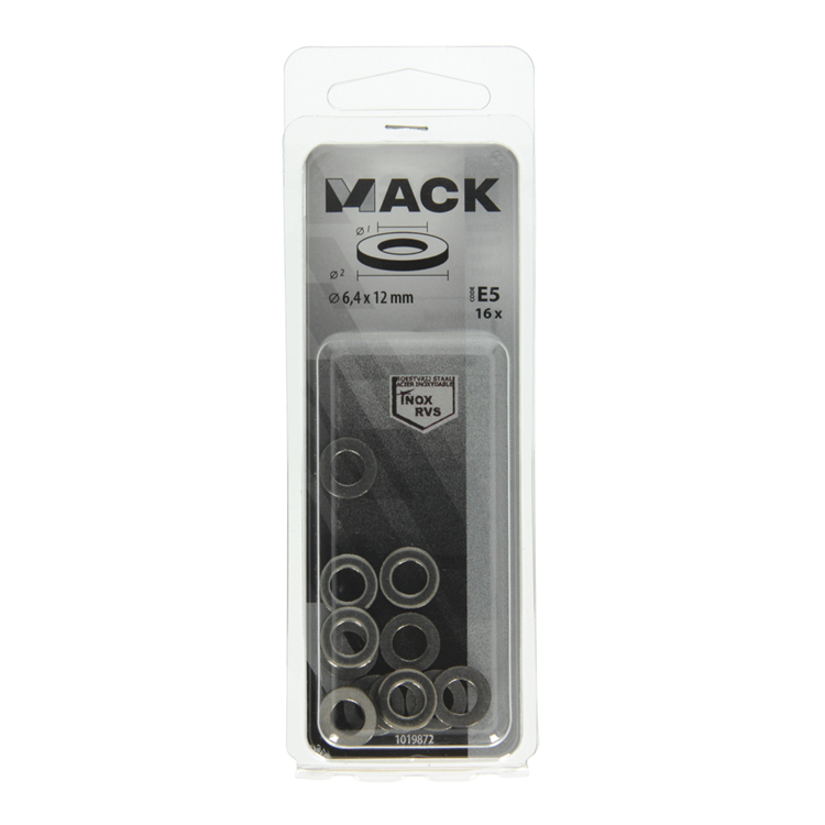 Mack 1019872 - rondelle inox a2 16 pcs m6 | 10 pièces