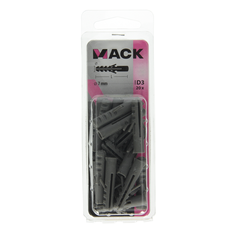Mack 1017881 - bouchon polyéthylène 20 pcs 7 mm | 5 pièces