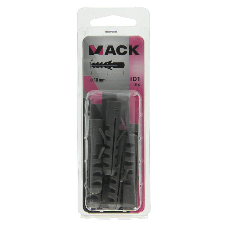 Mack 1017883 - bouchon polyéthylène 8 pcs 10 mm | 5 pièces