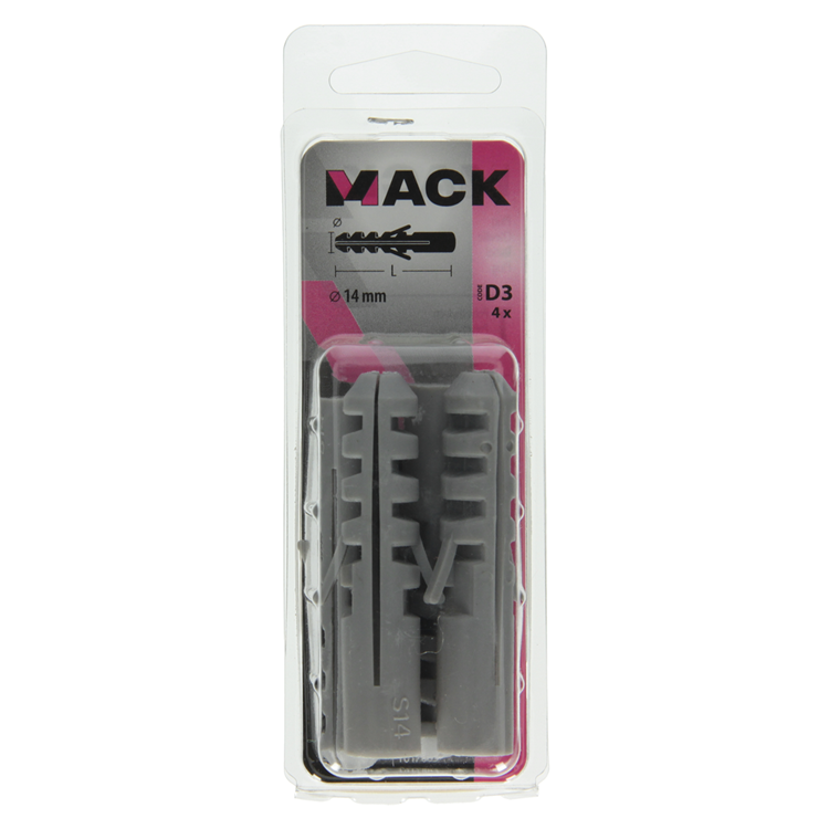 Mack 1017885 - bouchon polyéthylène 4 pcs 14 mm | 5 pièces