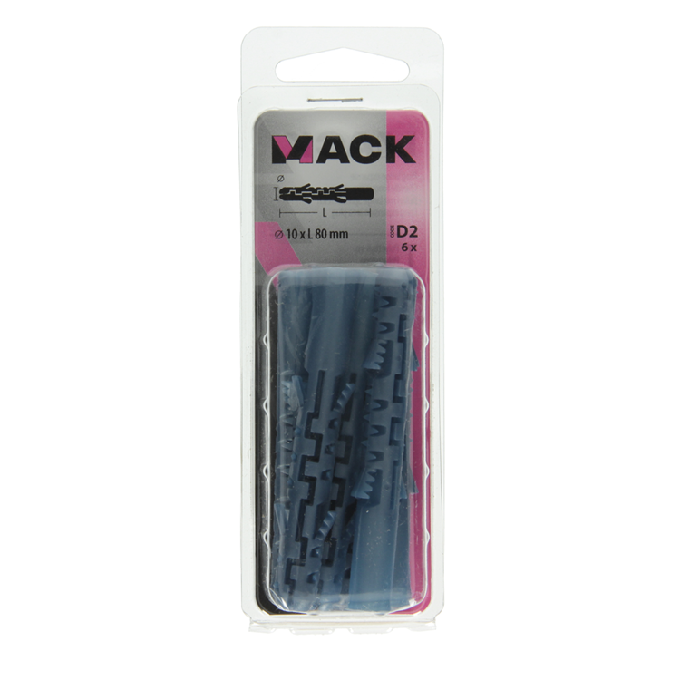 Mack 1019926 - bouchon à expansion longue en polyéthylène 6 pcs 10 x 80 mm | 5 pièces