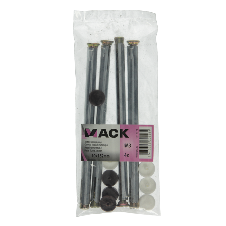 Mack 1017921 - cheville pour cadre métallique en acier galvanisé 4 pcs 10 x150 mm | 5 pièces