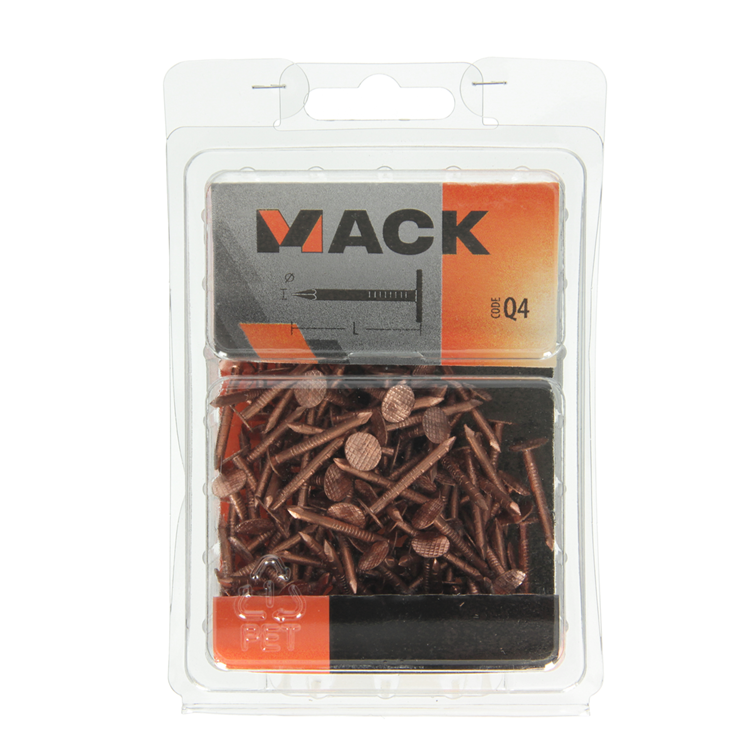 Mack 1019973 - clou de schiste cuivre 180 gr 2,5 x 25mm | 5 pièces