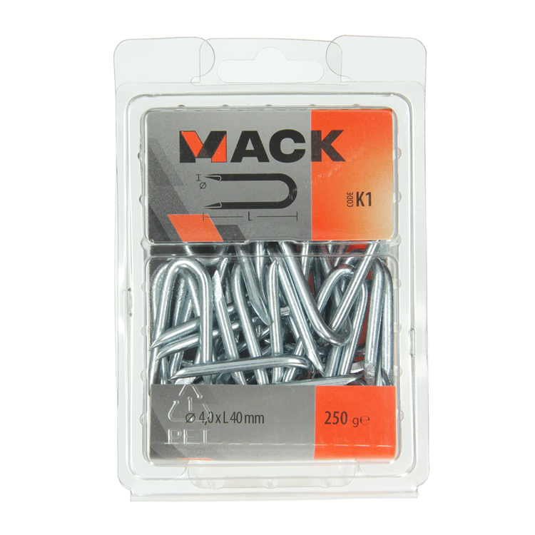 Mack 1017950 - acier de base galvanisé 250 gr 4,0 x 40 mm | 5 pièces