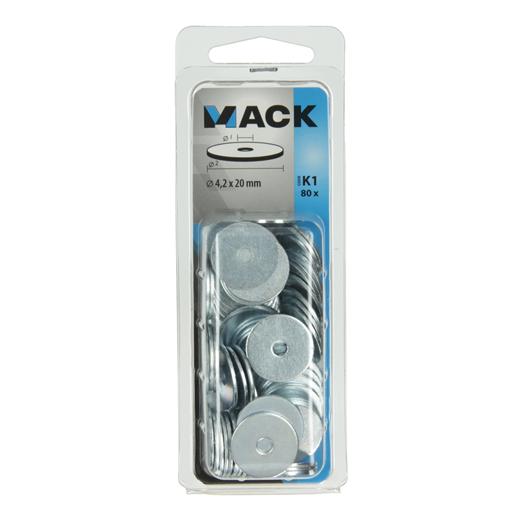 Mack 1018122 - body washer galvanized80 pcs 4.2 x 20 mm | 5 pièces