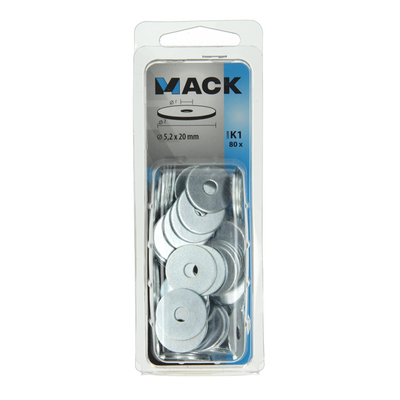 Mack 1018123 - rondelle de corps galvanisée 80 pcs 5,2 x 20 mm | 5 pièces