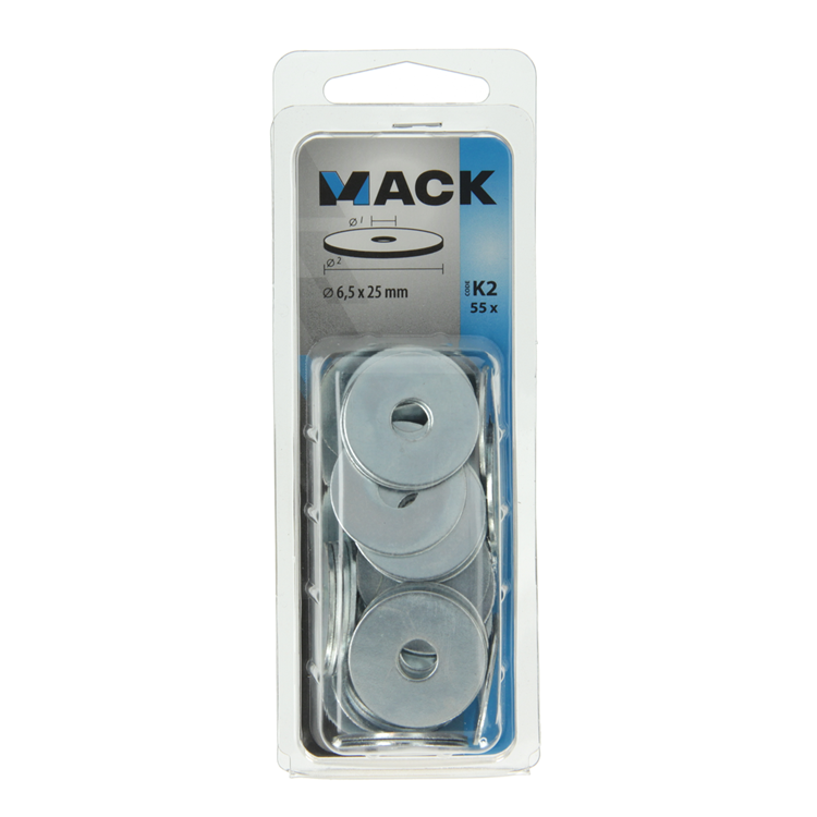 Mack 1018125 - rondelle de corps galvanisée55 pcs 6,5 x 25 mm | 5 pièces