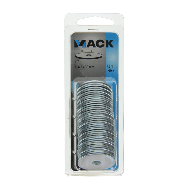 Mack 1018126 - rondelle de carrosserie galvanisée40 pcs 6,5 x 30 mm | 5 pièces