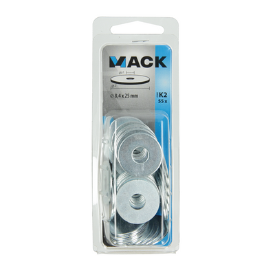 Mack 1018127 - rondelle de carrosserie galvanisée55 pcs 8,4 x 25 mm | 5 pièces