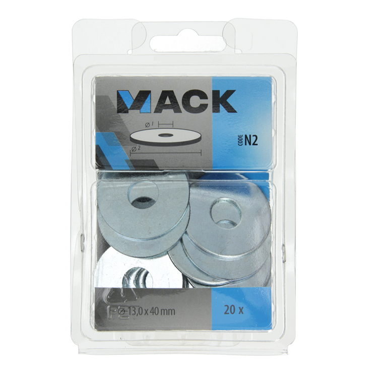 Mack 1018132 - rondelle de corps galvanisée20 pcs 13,0 x 40 mm | 5 pièces