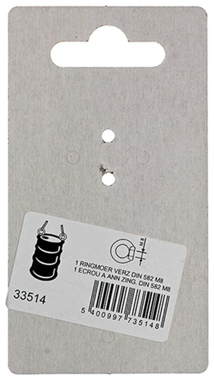 Mack 1008484 - 1 écrou à bague DIN 582 m8 galvanisé | 10 pièces