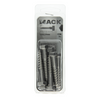 Mack 1020012 - boulon fileté à bois en acier inoxydable 8 pièces 8 x 50 mm | 5 pièces