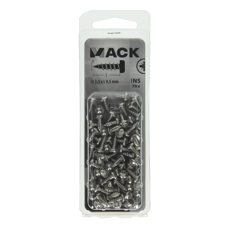 Mack 1020015 - vis autotaraudeuse culasse a2 70 pcs 3,5 x 9,5 mm | 5 pièces
