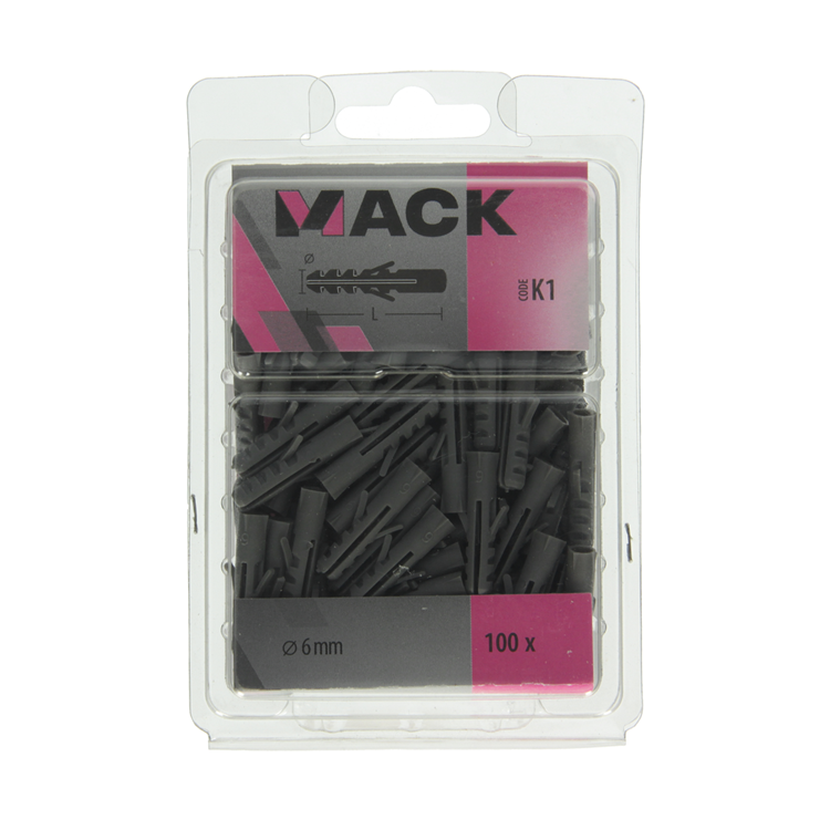 Mack 1018154 - bouchon polyéthylène 100 pcs 6mm | 5 pièces