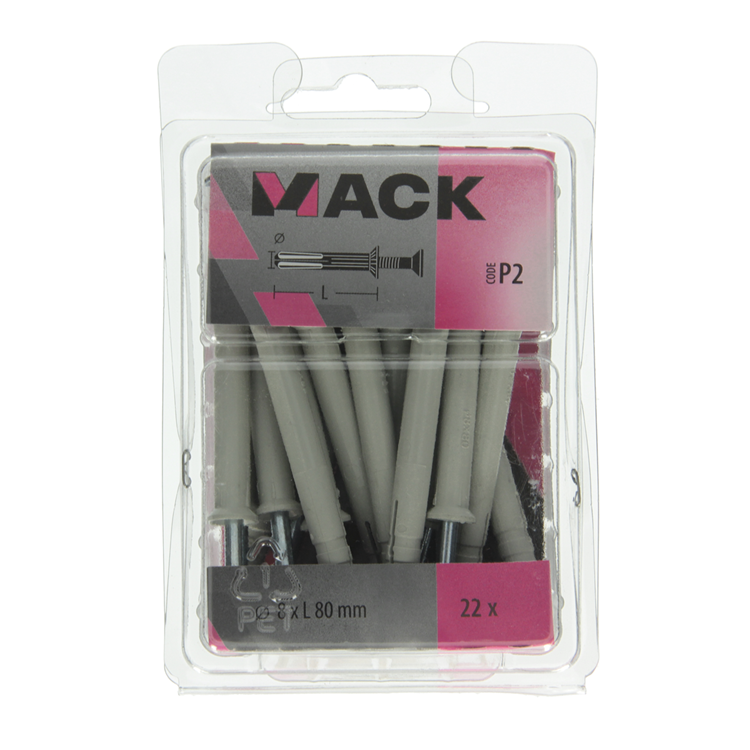 Mack 1018168 - bouchon à clous en nylon polyamide 22 pièces 8 x 80 mm | 3 pièces