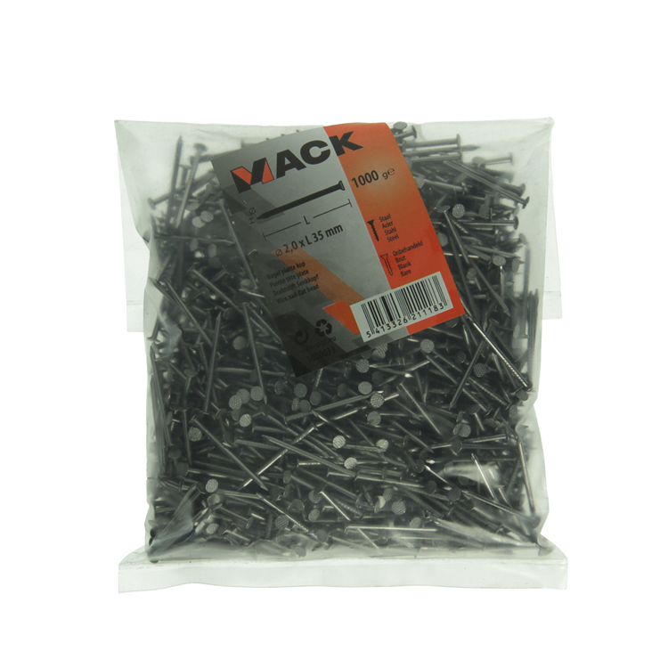 Mack 1020033 - clou tête plate 1000 gr 2,0 x 35 mm | 10 pièces