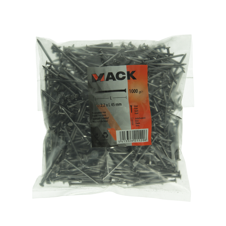 Mack 1020035 - clou tête plate 1000 gr 2,2 x 45 mm | 10 pièces