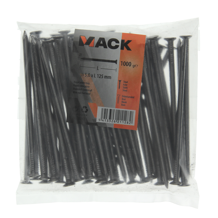 Mack 1020043 - clou tête plate 1000 gr 5,0 x 125 mm | 10 pièces