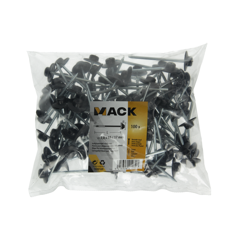 Mack 1020169 - clou en tôle ondulée 100 pcs 3,0x65 17mm | 5 pièces