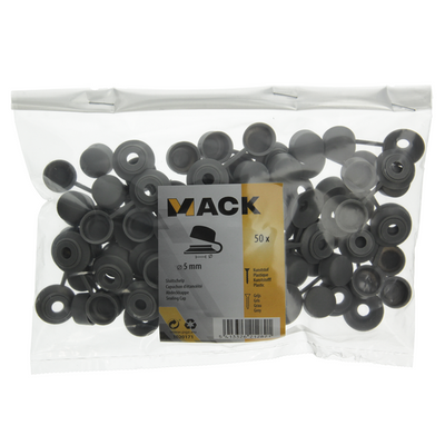 Mack 1020171 - coque de fermeture gris 50 pcs. 5mm | 5 pièces