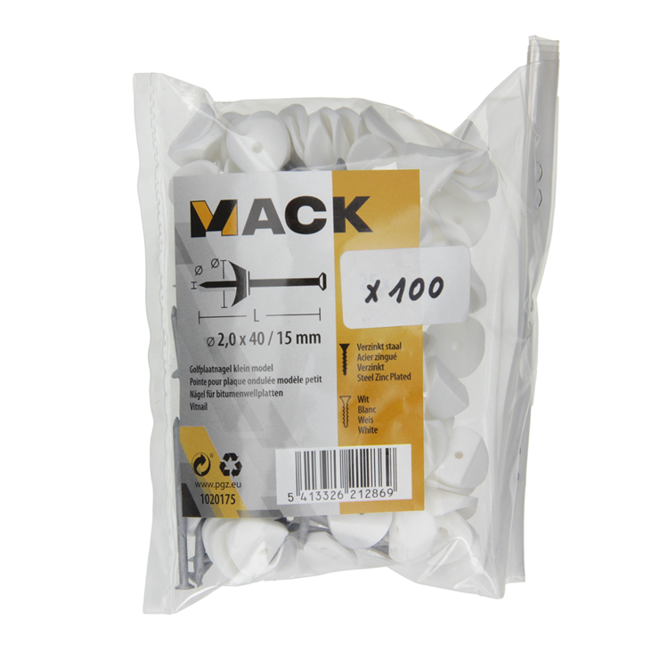 Mack 1020175 - vitnail 100 pcs 2x40 mm | 5 pièces