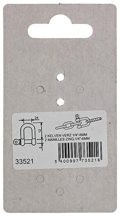 Mack 1008491 - 2 mors droits 6mm galvanisés | 10 pièces