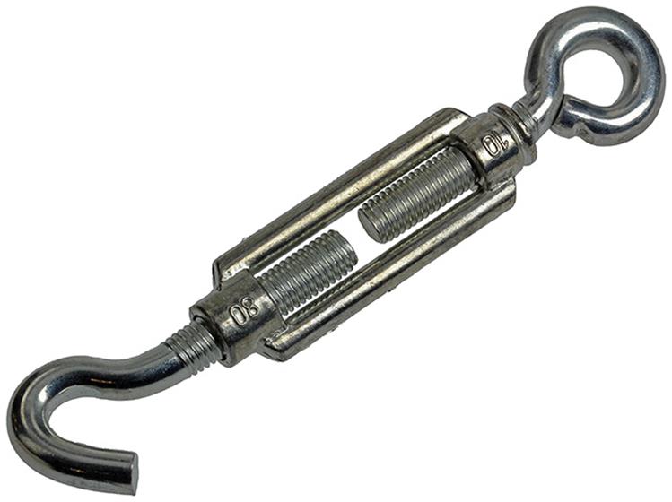 Mack 1008496 - 1 œillet tendeur + crochet m10 x 80mm galvanisé | 10 pièces