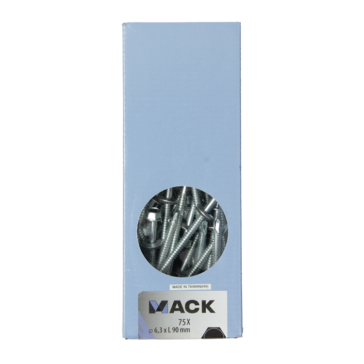 Mack 1020190 - vis autoperceuse tête hexagonale EPDM-vz 75pcs 6,3 x 90 mm | 1 pièce