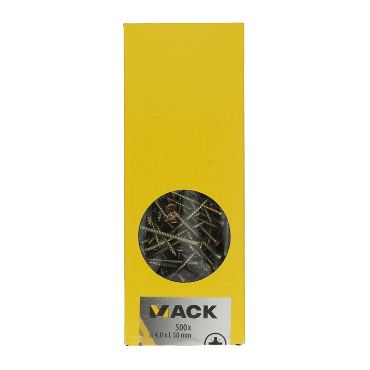 Mack 1020264 - vis pour panneaux d'aggloméré tête vz gvz 500 pièces 4,0 x 50 mm | 1 pièce