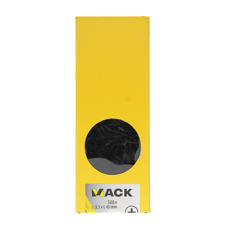 Mack 1020276 - vis pour plaques de plâtre phosphatée noire. 500 pièces 3,5 x 45 mm | 1 pièce