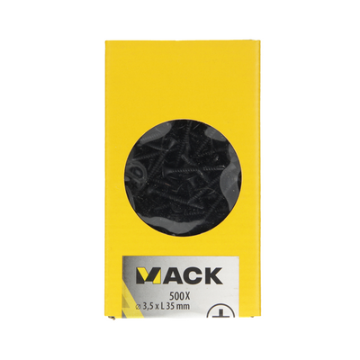 Mack 1020279 - plaque de plâtre scrf point de texte phosphaté noir. 500 pièces 3,5 x 35 mm | 2 pièces