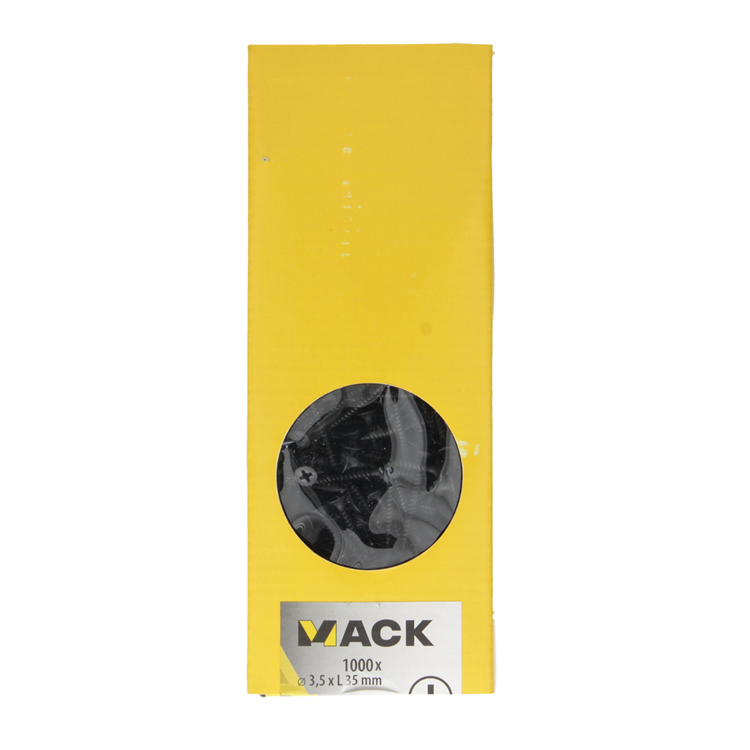 Mack 1020283 - vis pour plaques de plâtre phosphatée noire. 1000 pièces 3,5 x 35 mm | 1 pièce