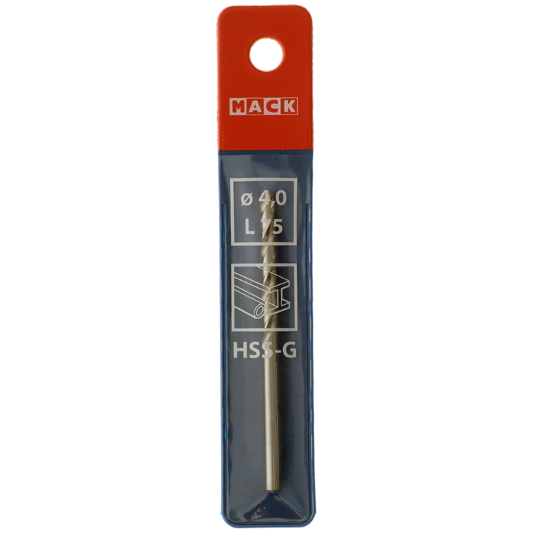 Mack 1018403 - foret à métaux hss g din 338 ø 4,0 x 75 mm | 5 pièces
