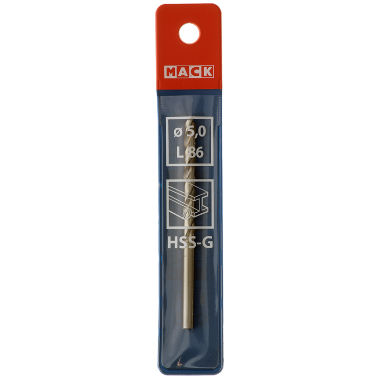 Mack 1018406 - foret à métaux hss g din 338 ø 5,0 x 86 mm | 5 pièces