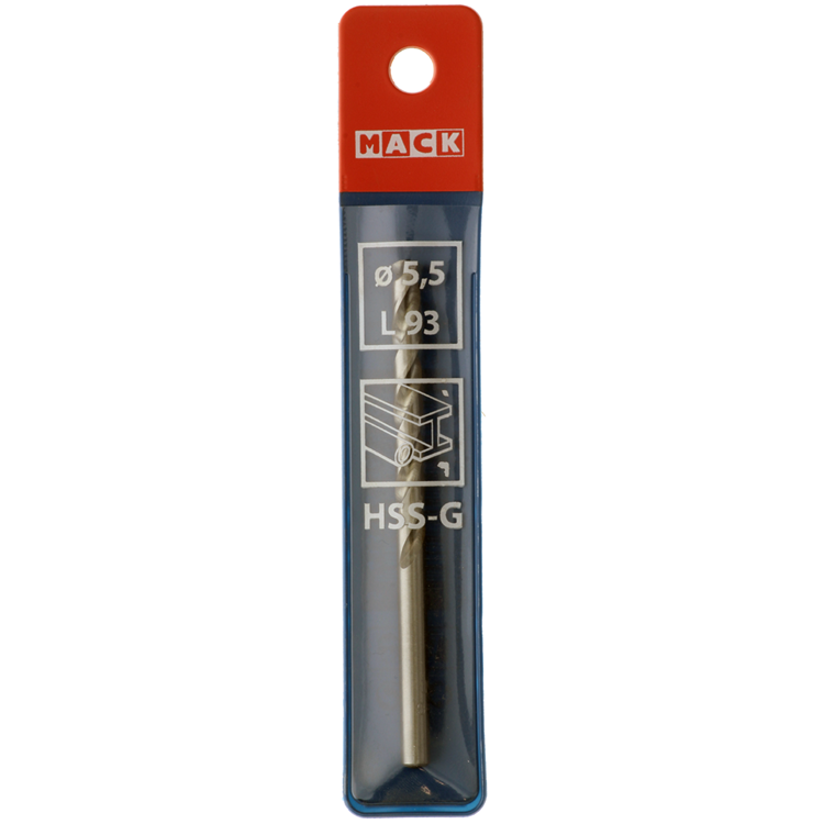 Mack 1018407 - foret à métaux hss g din 338 ø 5,5 x 93 mm | 5 pièces