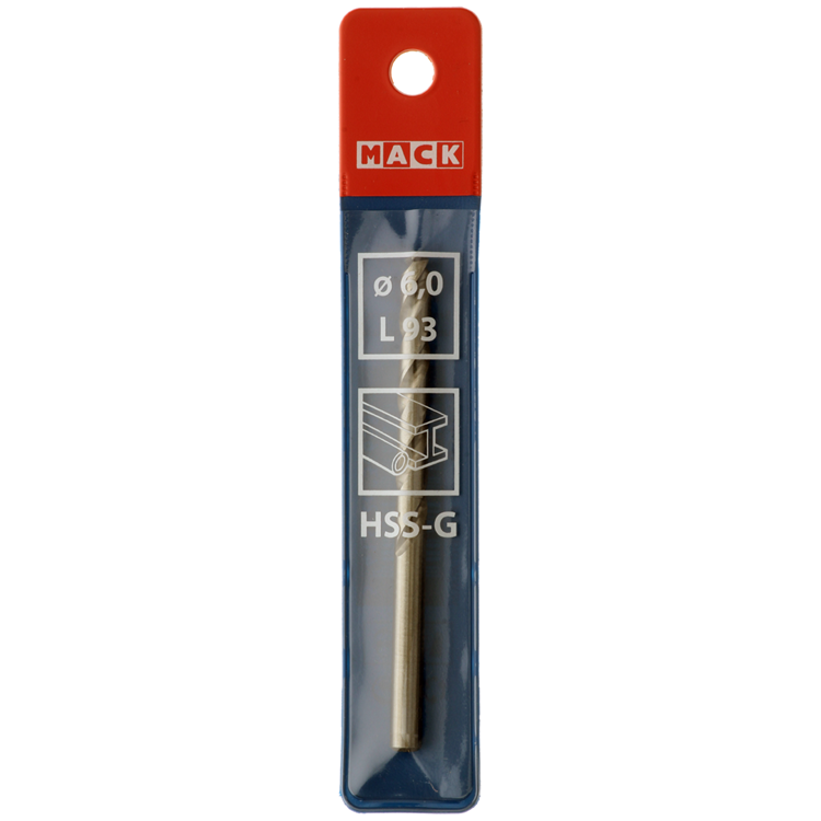 Mack 1018408 - foret à métaux hss g din 338 ø 6,0 x 93 mm | 5 pièces