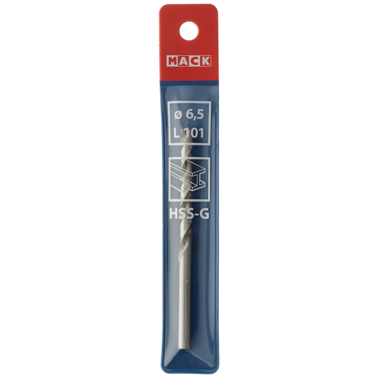 Mack 1018409 - foret à métaux hss g din 338 ø 6,5 x 101 mm | 5 pièces