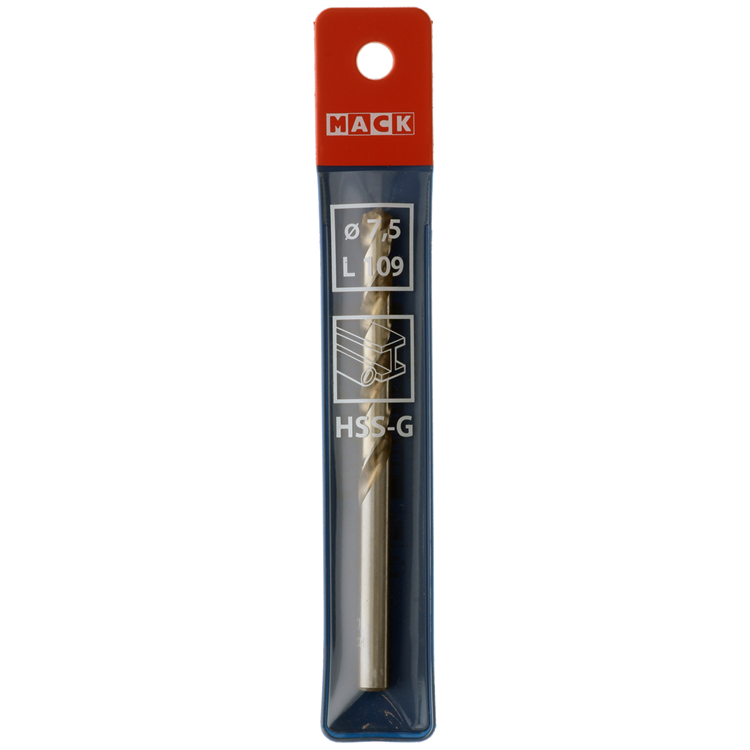 Mack 1018411 - foret à métaux hss g din 338 ø 7,5 x 109 mm | 5 pièces