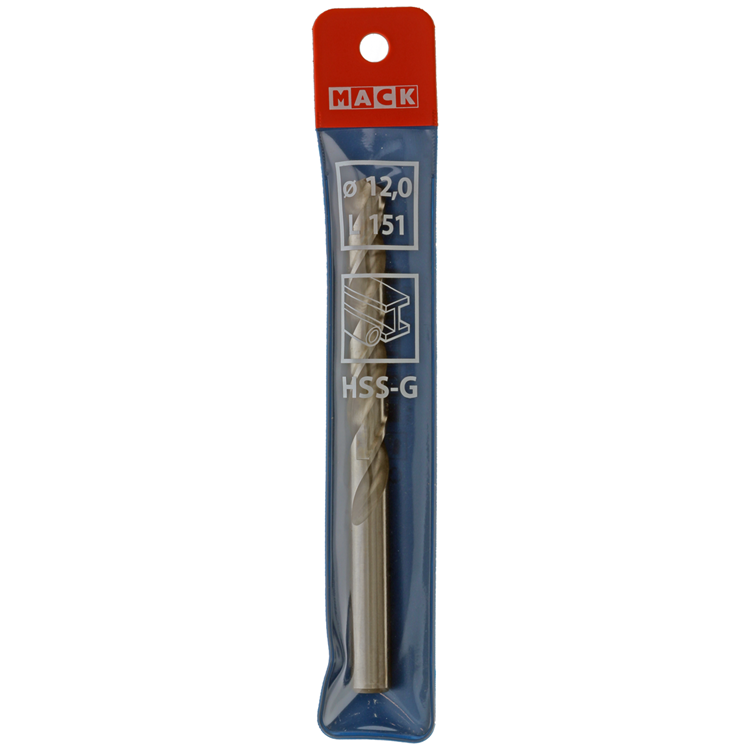 Mack 1018417 - foret à métaux hss g din 338 ø 12,0 x 151 mm | 5 pièces