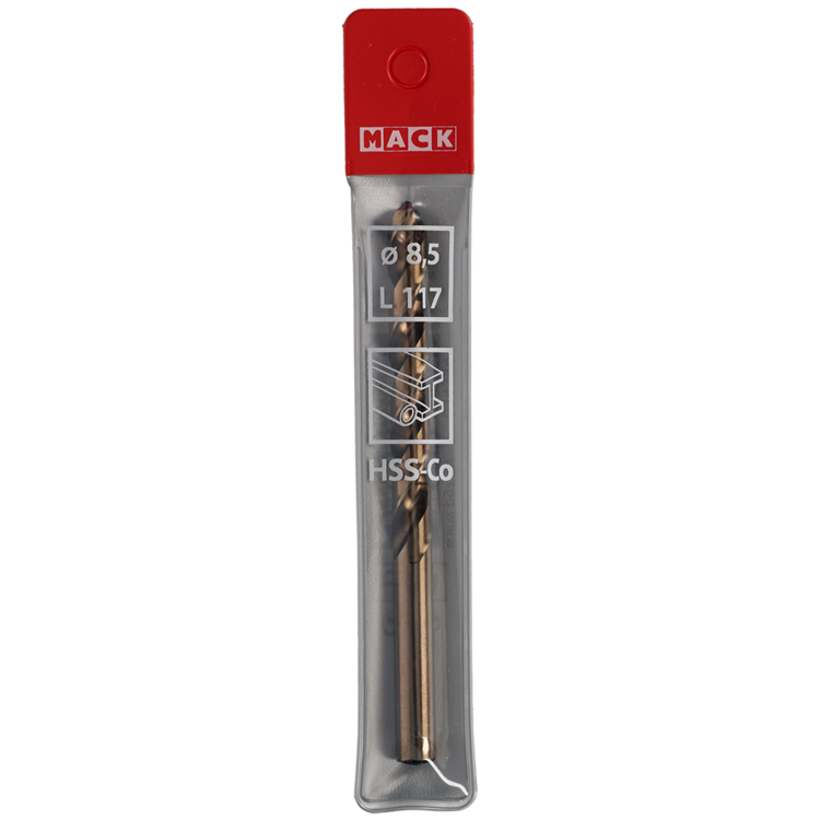 Mack 1018432 - foret à métaux hss co5% din 338 ø 8,5 x 117 mm | 5 pièces